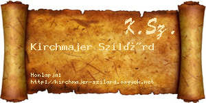 Kirchmajer Szilárd névjegykártya