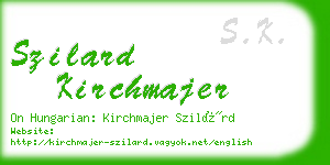 szilard kirchmajer business card